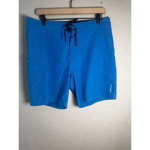 Bonobos Mens 32 Board Shorts Blue 7 Inch Inseam Stretch Swim Trunks RN128054